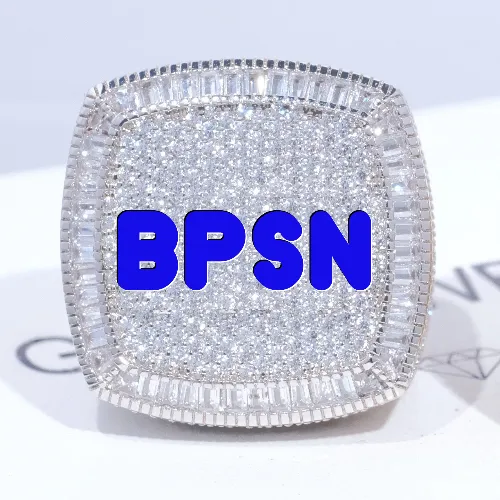 CUSTOM LETTER 3D ICED RING sold by The GUU Shop