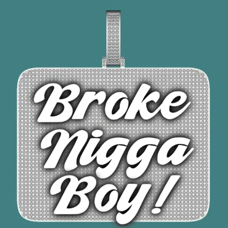 CUSTOM LETTER NECKLACE 3D BIG SQUARE sold by The GUU Shop