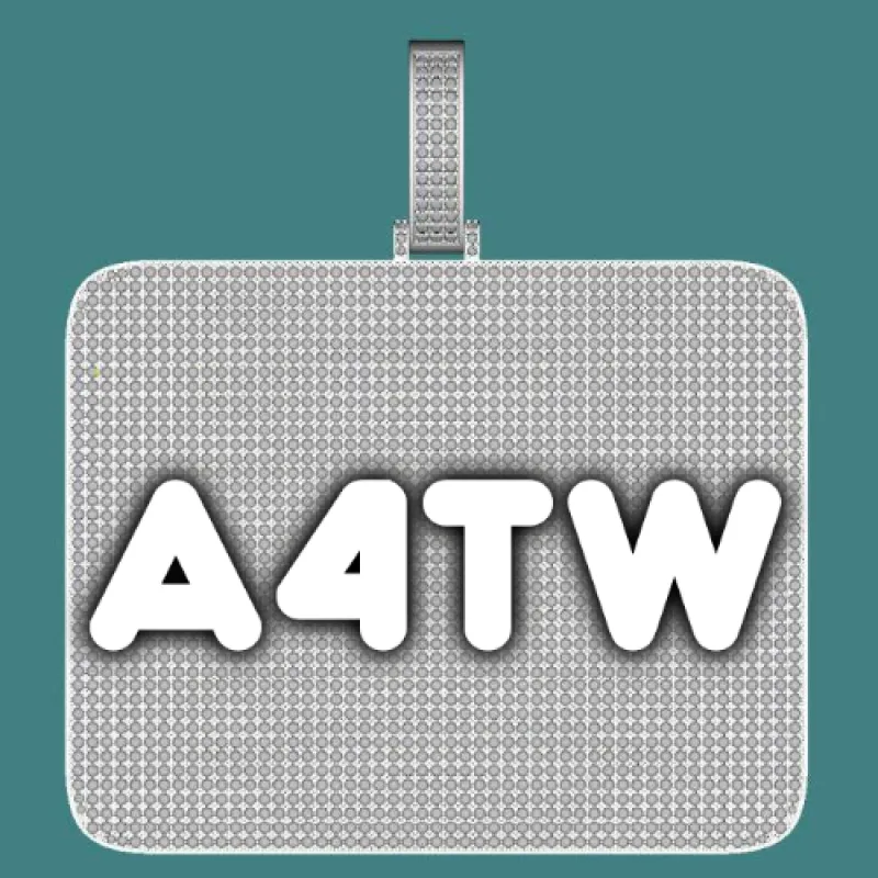 CUSTOM LETTER NECKLACE 3D BIG SQUARE sold by The GUU Shop