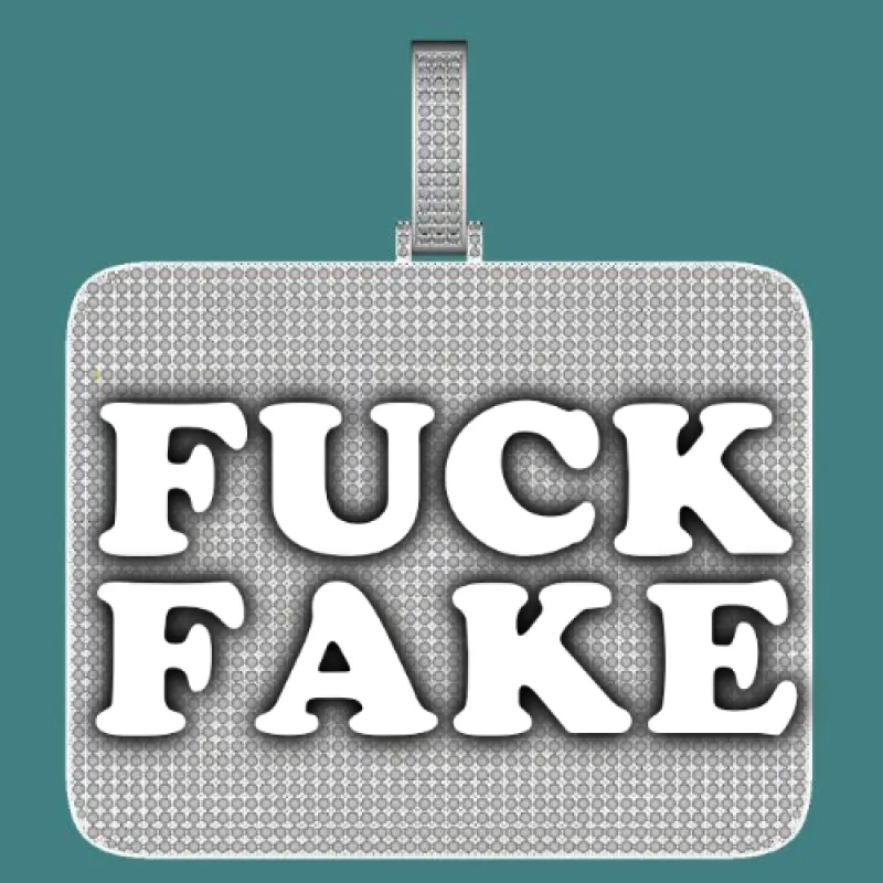 CUSTOM LETTER NECKLACE 3D BIG SQUARE sold by The GUU Shop