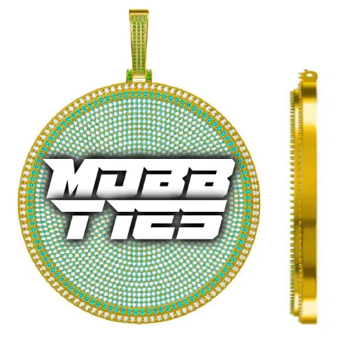 CUSTOM LETTER NECKLACE 3D BIG DISC sold by The GUU Shop