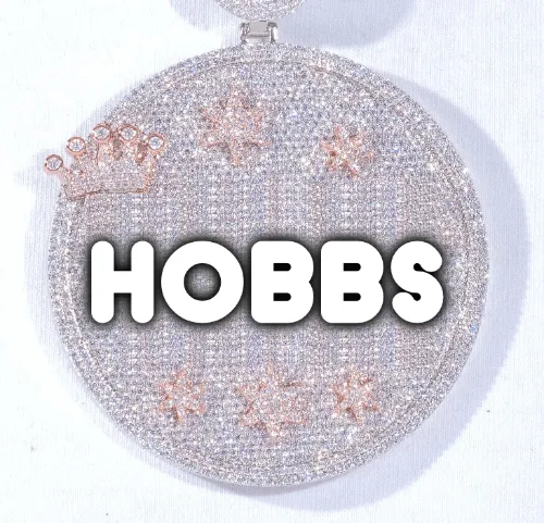 CUSTOM LETTER NECKLACE 3D BIG CROWN DISC sold by The GUU Shop