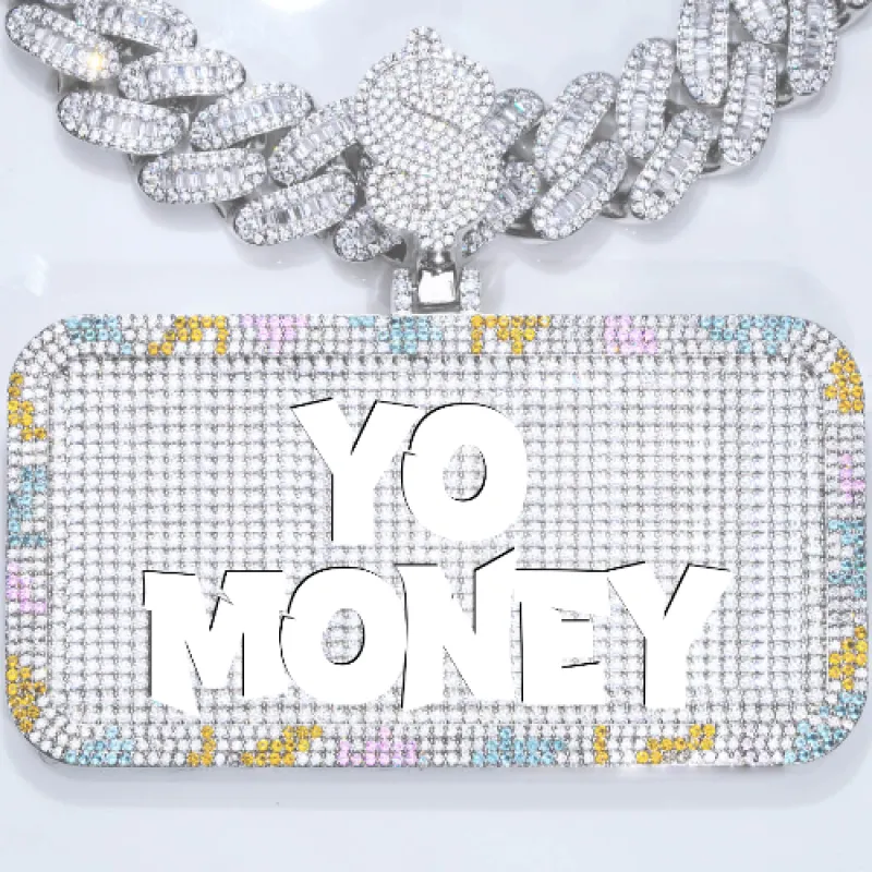 CUSTOM LETTER NECKLACE 3D COLORFUL SQUARE sold by The GUU Shop