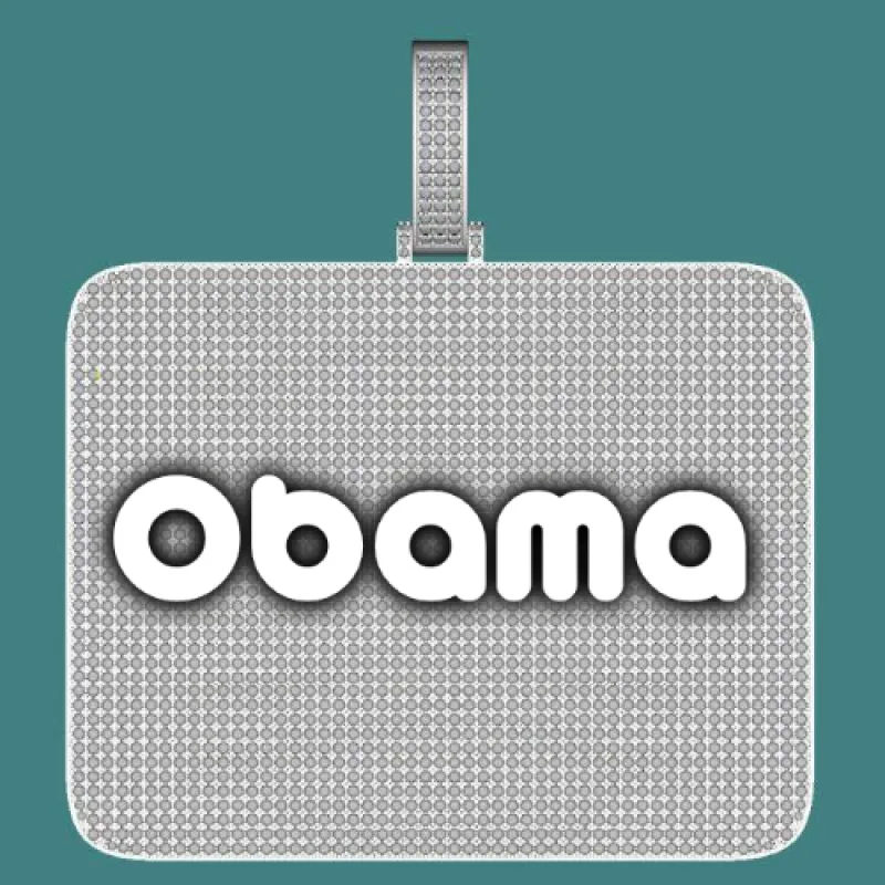 CUSTOM LETTER NECKLACE 3D BIG SQUARE sold by The GUU Shop