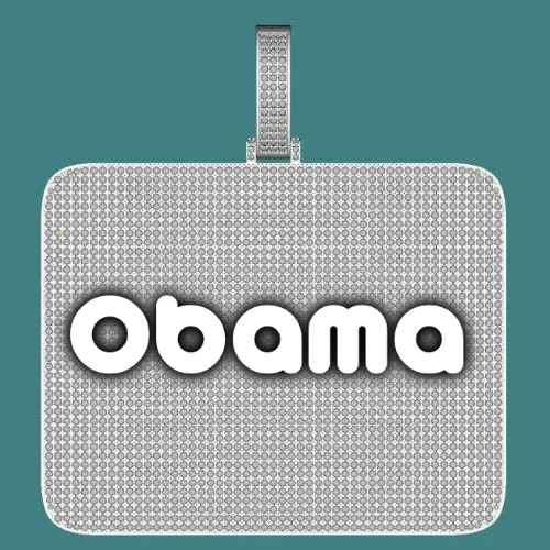 CUSTOM LETTER NECKLACE 3D BIG SQUARE sold by The GUU Shop