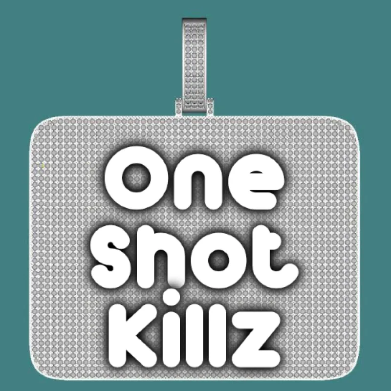 CUSTOM LETTER NECKLACE 3D BIG SQUARE sold by The GUU Shop