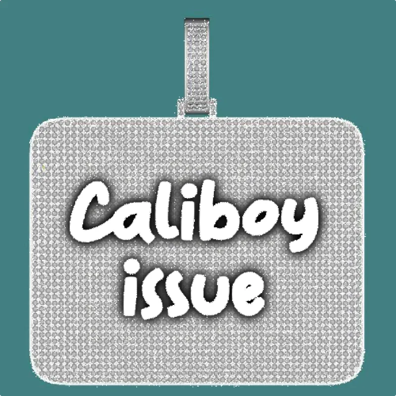 CUSTOM LETTER NECKLACE 3D BIG SQUARE sold by The GUU Shop