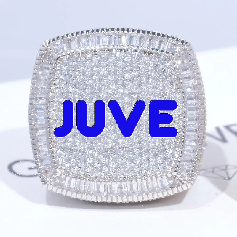 CUSTOM LETTER 3D ICED RING sold by The GUU Shop