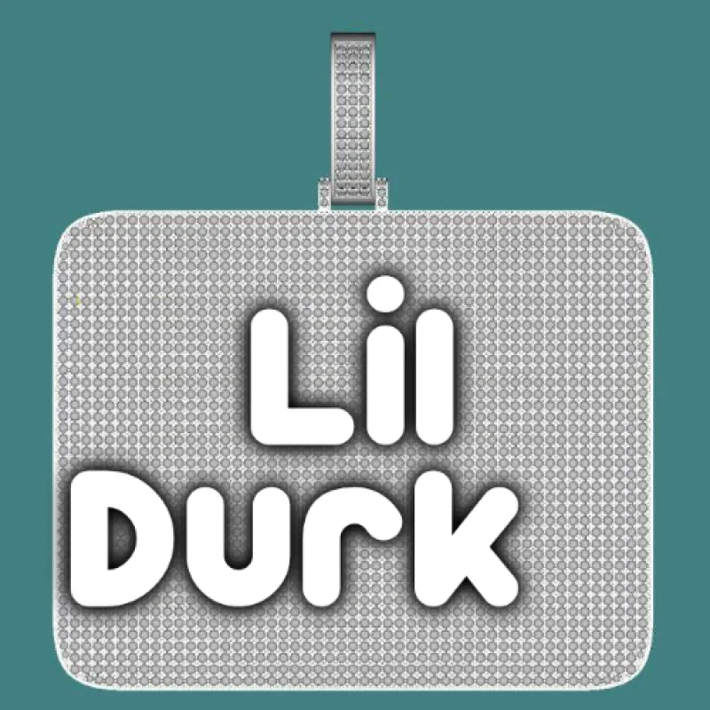 CUSTOM LETTER NECKLACE 3D BIG SQUARE sold by The GUU Shop