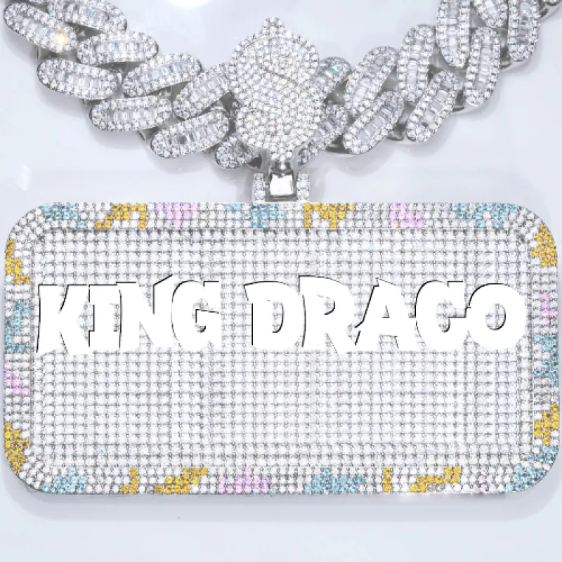 CUSTOM LETTER NECKLACE 3D COLORFUL SQUARE sold by The GUU Shop