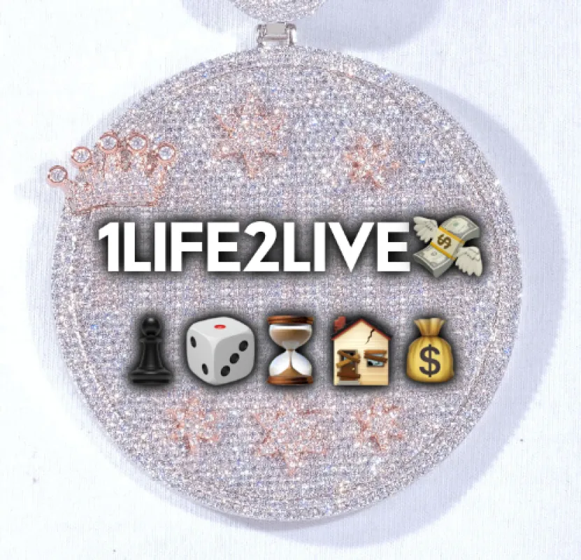 CUSTOM LETTER NECKLACE 3D BIG CROWN DISC sold by The GUU Shop