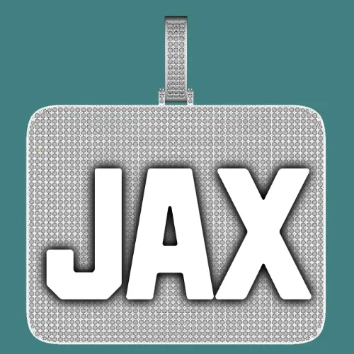 CUSTOM LETTER NECKLACE 3D BIG SQUARE sold by The GUU Shop