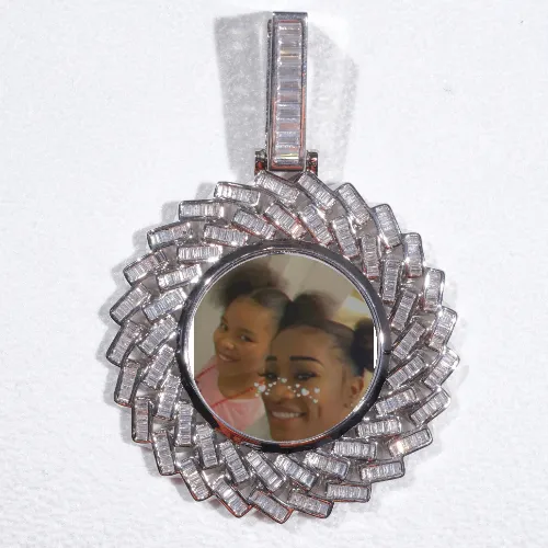 Large 3D Baguette Custom Picture Pendant sold by The GUU Shop