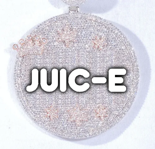 CUSTOM LETTER NECKLACE 3D BIG CROWN DISC sold by The GUU Shop