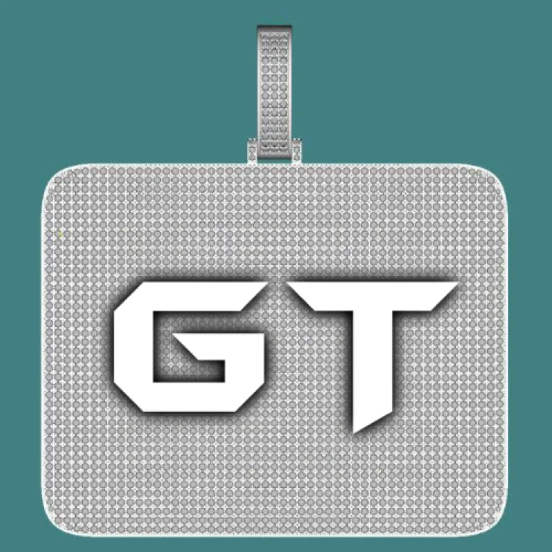 CUSTOM LETTER NECKLACE 3D BIG SQUARE sold by The GUU Shop