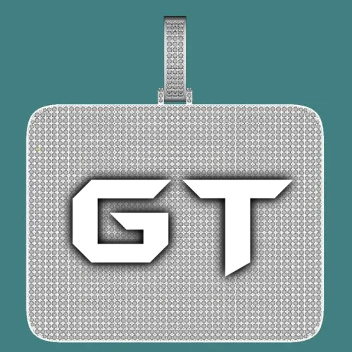 CUSTOM LETTER NECKLACE 3D BIG SQUARE sold by The GUU Shop