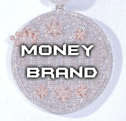 CUSTOM LETTER NECKLACE 3D BIG CROWN DISC sold by The GUU Shop