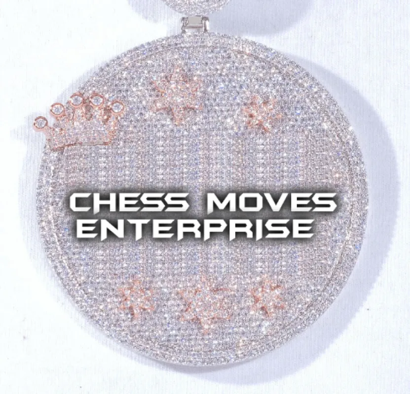 CUSTOM LETTER NECKLACE 3D BIG CROWN DISC sold by The GUU Shop