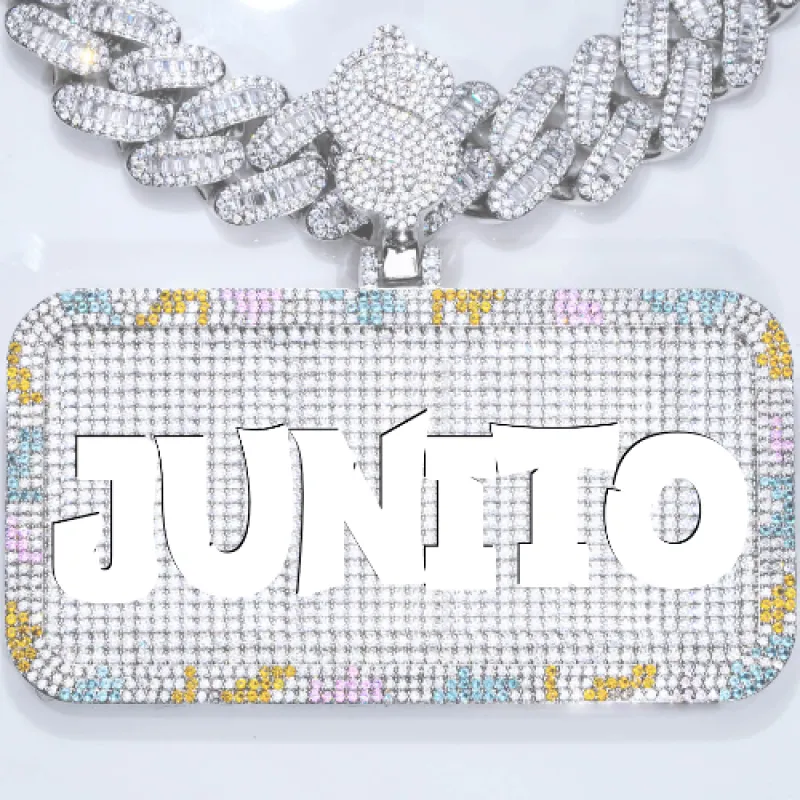 CUSTOM LETTER NECKLACE 3D COLORFUL SQUARE sold by The GUU Shop