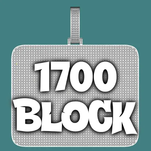 CUSTOM LETTER NECKLACE 3D BIG SQUARE sold by The GUU Shop