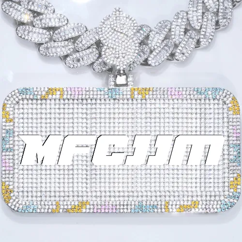 CUSTOM LETTER NECKLACE 3D COLORFUL SQUARE sold by The GUU Shop