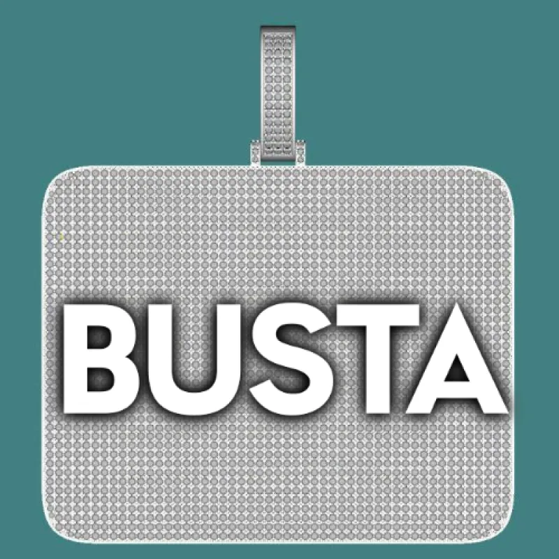 CUSTOM LETTER NECKLACE 3D BIG SQUARE sold by The GUU Shop