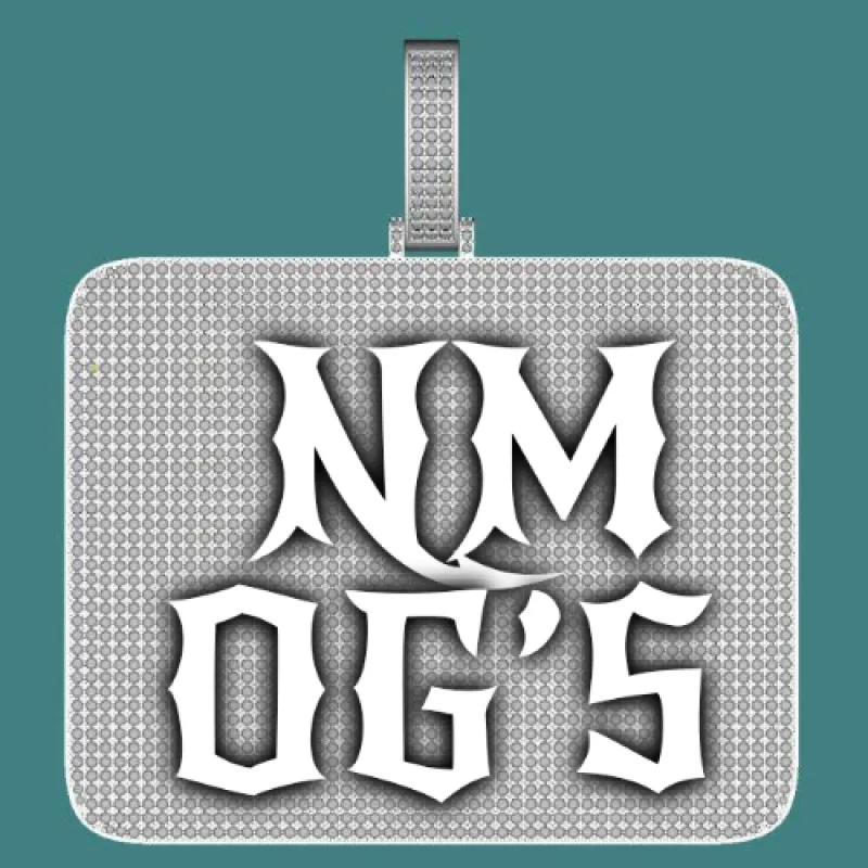 CUSTOM LETTER NECKLACE 3D BIG SQUARE sold by The GUU Shop