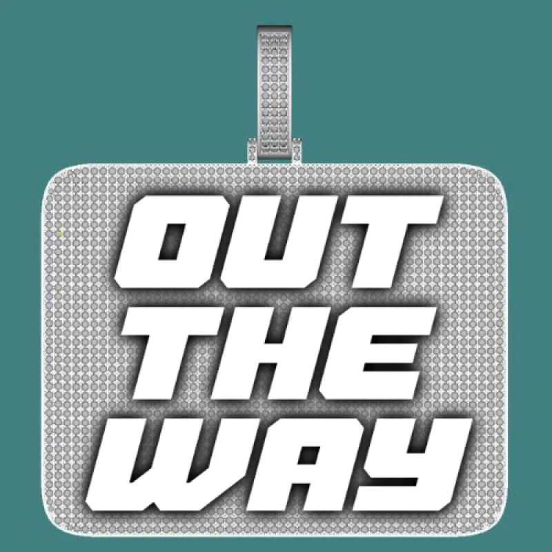 CUSTOM LETTER NECKLACE 3D BIG SQUARE sold by The GUU Shop