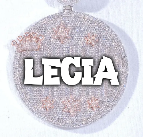 CUSTOM LETTER NECKLACE 3D BIG CROWN DISC sold by The GUU Shop