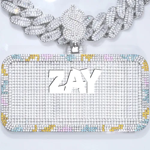 CUSTOM LETTER NECKLACE 3D COLORFUL SQUARE sold by The GUU Shop