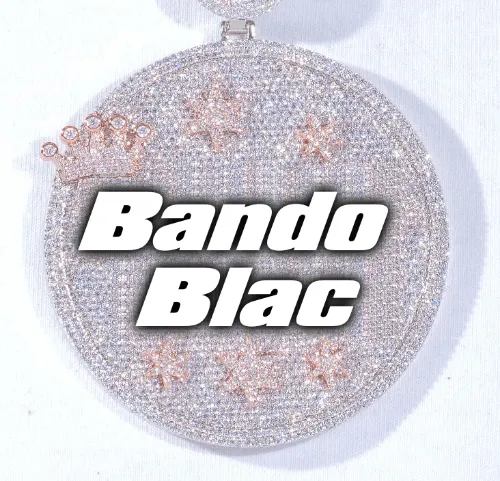 CUSTOM LETTER NECKLACE 3D BIG CROWN DISC sold by The GUU Shop