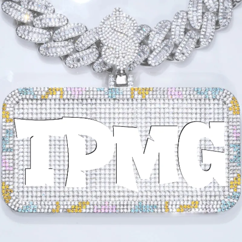 CUSTOM LETTER NECKLACE 3D COLORFUL SQUARE sold by The GUU Shop