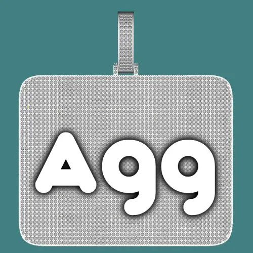 CUSTOM LETTER NECKLACE 3D BIG SQUARE sold by The GUU Shop