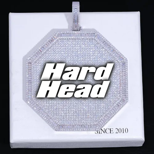 CUSTOM LETTER NECKLACE 3D BIG OCTAGON sold by The GUU Shop