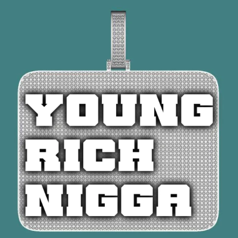 CUSTOM LETTER NECKLACE 3D BIG SQUARE sold by The GUU Shop