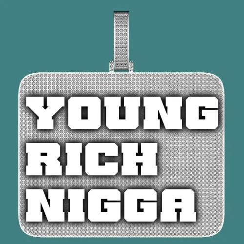 CUSTOM LETTER NECKLACE 3D BIG SQUARE sold by The GUU Shop