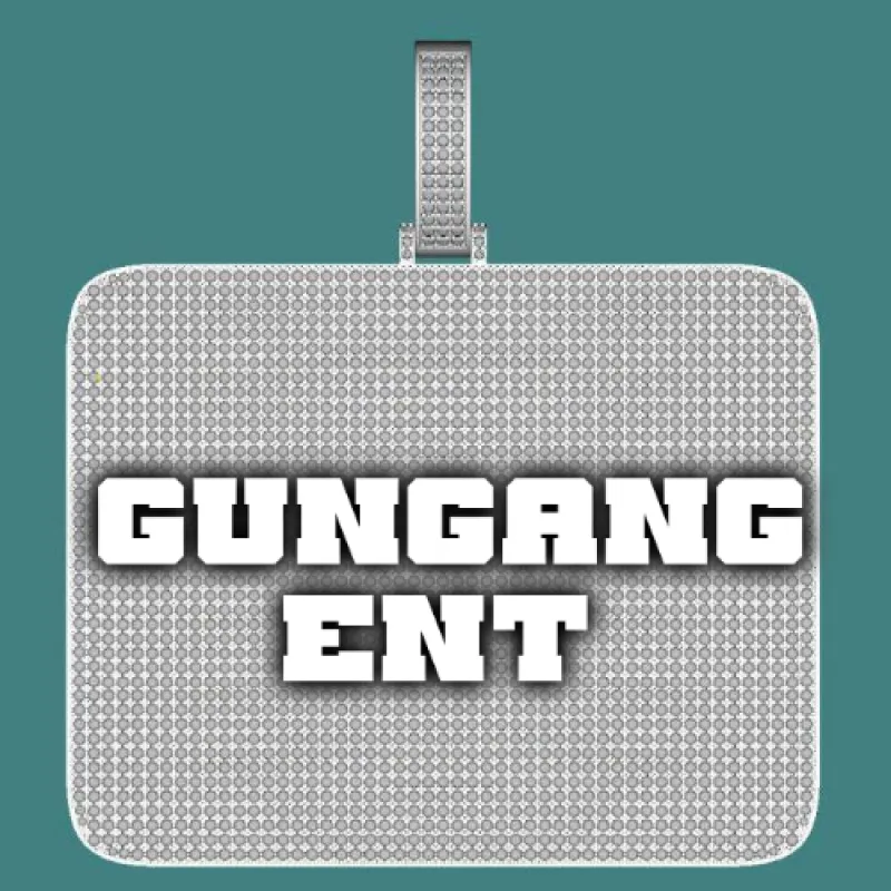 CUSTOM LETTER NECKLACE 3D BIG SQUARE sold by The GUU Shop