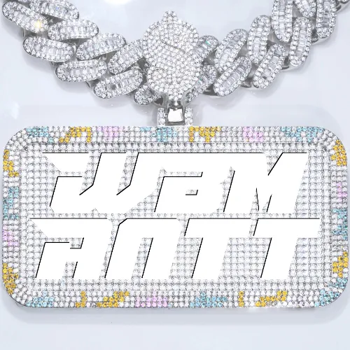 CUSTOM LETTER NECKLACE 3D COLORFUL SQUARE sold by The GUU Shop