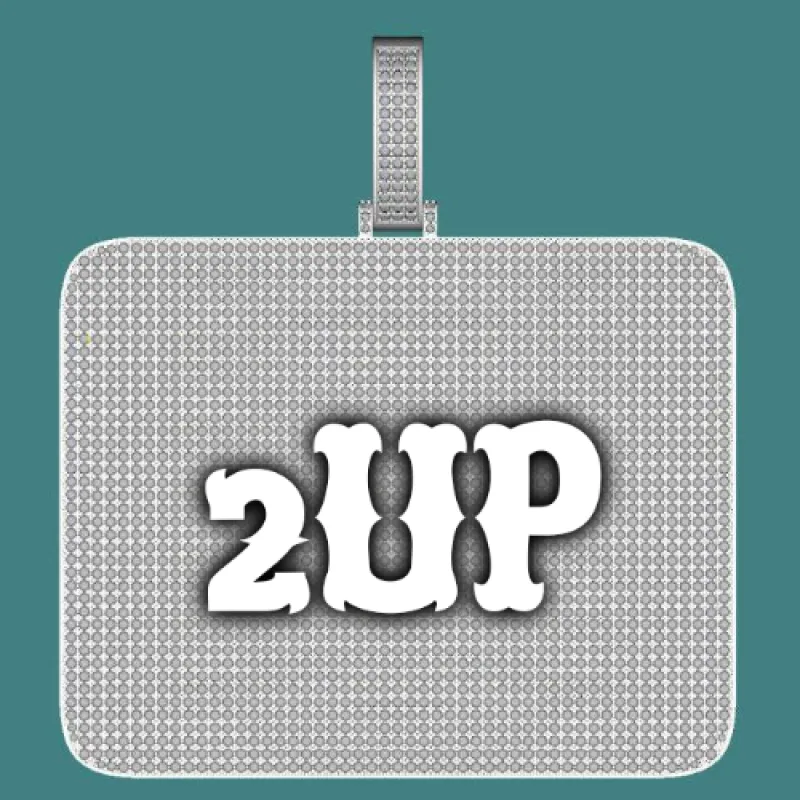 CUSTOM LETTER NECKLACE 3D BIG SQUARE sold by The GUU Shop