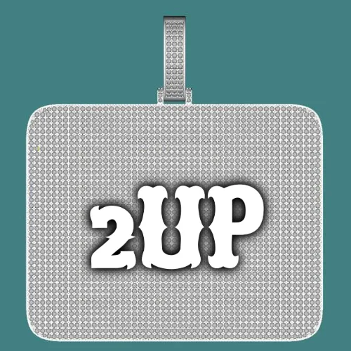 CUSTOM LETTER NECKLACE 3D BIG SQUARE sold by The GUU Shop