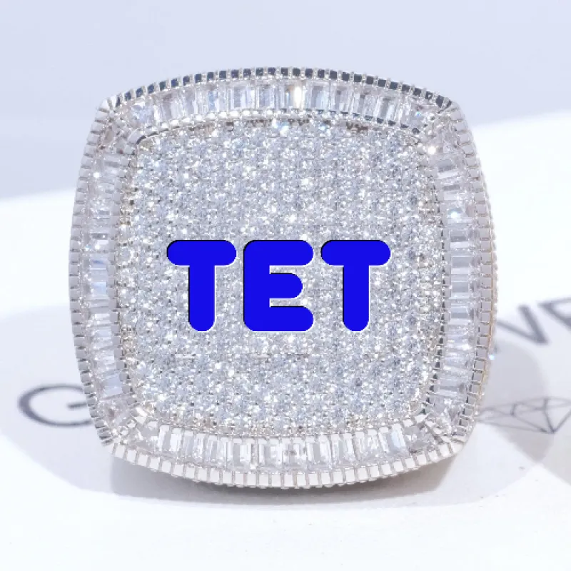 CUSTOM LETTER 3D ICED RING sold by The GUU Shop
