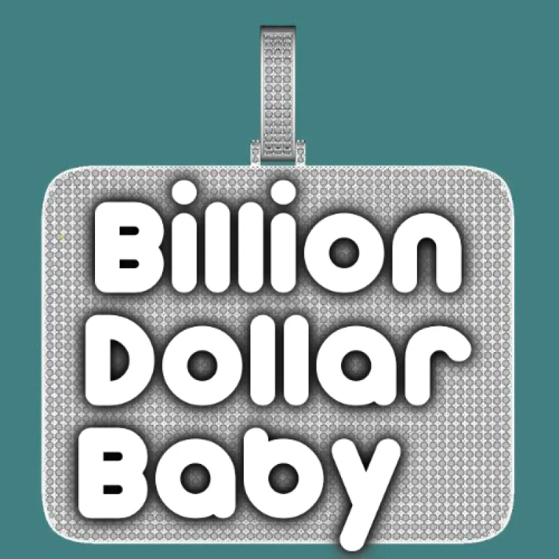 CUSTOM LETTER NECKLACE 3D BIG SQUARE sold by The GUU Shop