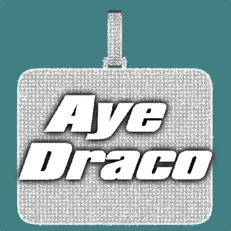 CUSTOM LETTER NECKLACE 3D BIG SQUARE sold by The GUU Shop