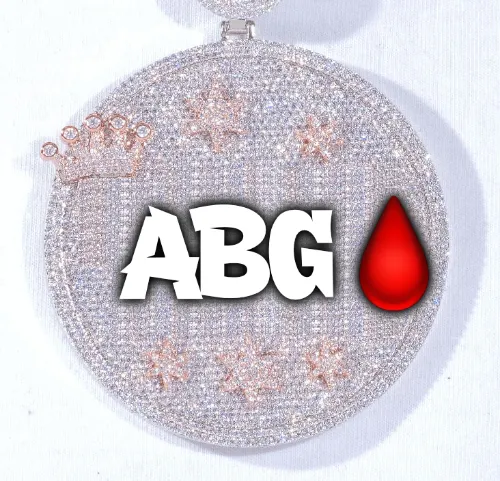 CUSTOM LETTER NECKLACE 3D BIG CROWN DISC sold by The GUU Shop