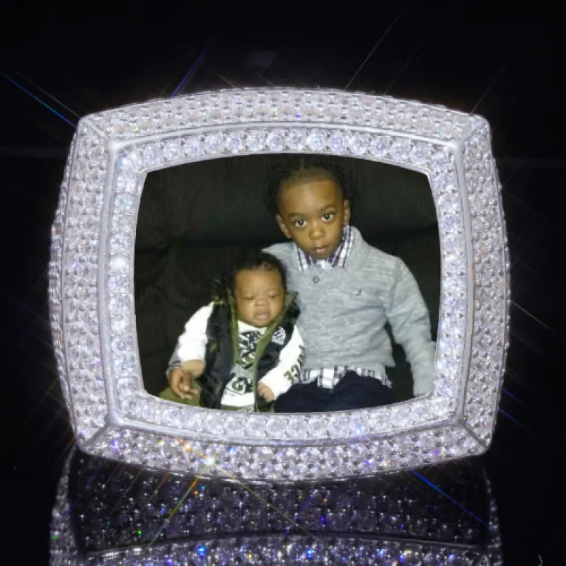 3D CUSTOM PICTURE ICED RING sold by The GUU Shop