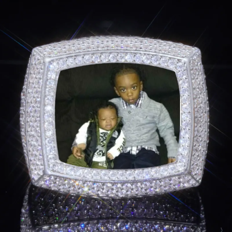 3D CUSTOM PICTURE ICED RING sold by The GUU Shop