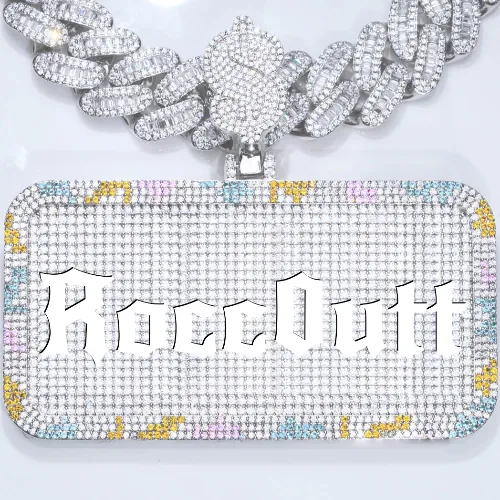 CUSTOM LETTER NECKLACE 3D COLORFUL SQUARE sold by The GUU Shop