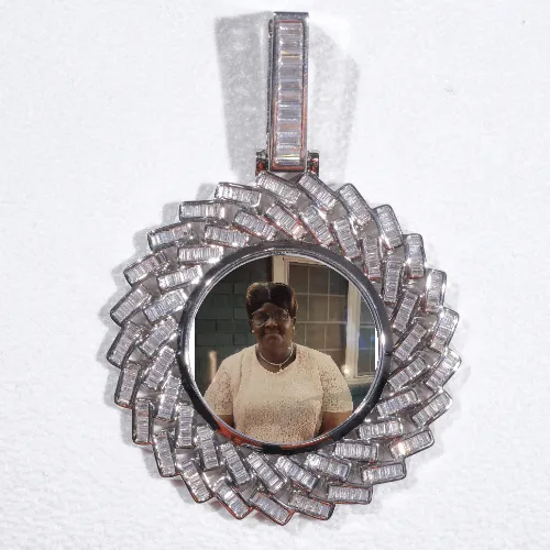 Large 3D Baguette Custom Picture Pendant sold by The GUU Shop