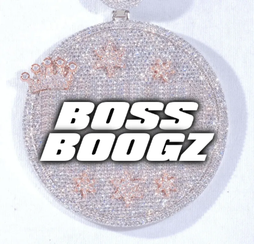 CUSTOM LETTER NECKLACE 3D BIG CROWN DISC sold by The GUU Shop