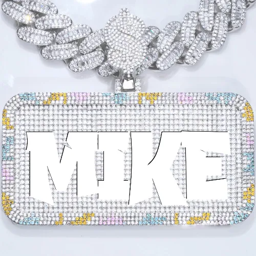 CUSTOM LETTER NECKLACE 3D COLORFUL SQUARE sold by The GUU Shop